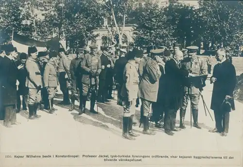 Foto Konstantinopel Istanbul Türkei, Kaiser Wilhelm II Besuch, Professor Jäckel, Türkische Militärs