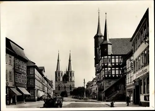 Ak Duderstadt Eichsfeld, Marktstraße, Rathaus, Cyriacuskirche, Gasthaus