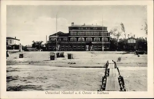 Ak Niendorf Timmendorfer Strand, Kurhaus, Strand