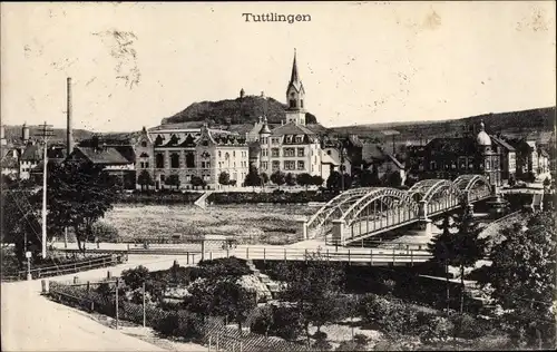 Ak Tuttlingen Baden Württemberg, Stadtbild mit Brücke