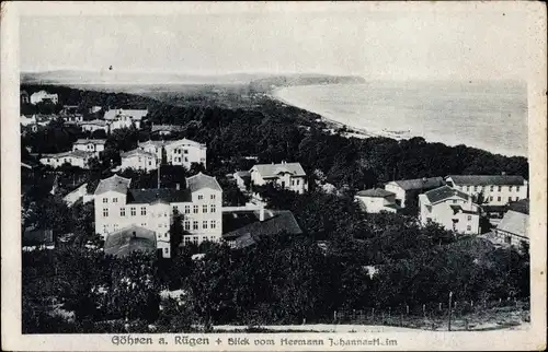 Ak Ostseebad Göhren auf Rügen, Blick vom Hermann Johanna Heim