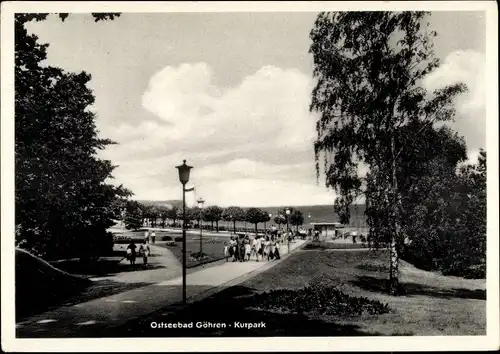 Ak Ostseebad Göhren auf Rügen, Kurpark