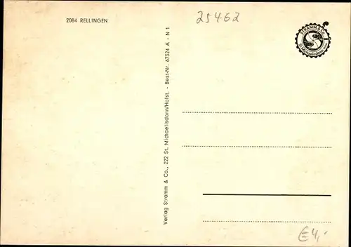 Ak Rellingen in Holstein, Dorfpartie, Geschäft, Kirchturm, Gebäude