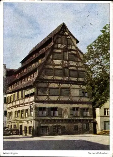 Ak Memmingen in Schwaben, Siebendächerhaus