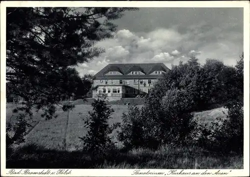 Ak Bad Bramstedt in Holstein, Sanatorium Kurhaus an den Auen, Außenansicht