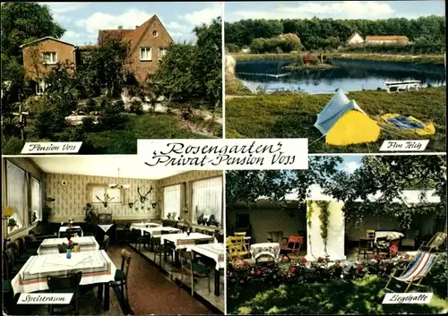 Ak Hartenholm Schleswig Holstein, Privatpension Voss, Speiseraum, Liegehalle