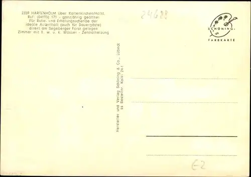 Ak Hartenholm Schleswig Holstein, Privatpension Voss, Speiseraum, Liegehalle