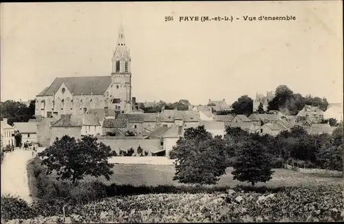 Ak Faye Maine et Loire, Vue d'ensemble