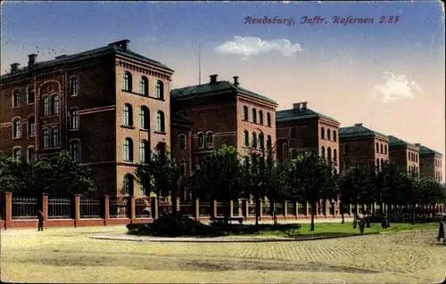 Ak Rendsburg in Schleswig Holstein, Infanterie Kasernen 2/85