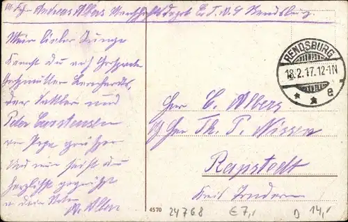 Ak Rendsburg in Schleswig Holstein, Infanterie Kasernen 2/85