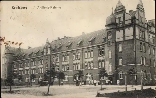 Ak Rendsburg in Schleswig Holstein, Artilleriekaserne