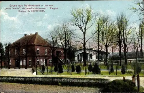 Ak Schönebeck Bremen, Neue Weide, Gasthof