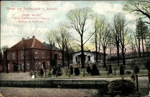 Ak Schönebeck Bremen, Neue Weide, Gasthof