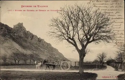 Ak Valence Drôme, Ruines de Crussol