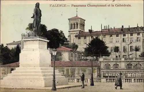Ak Valence Drôme, Panorama Championnet et la Cathedrale