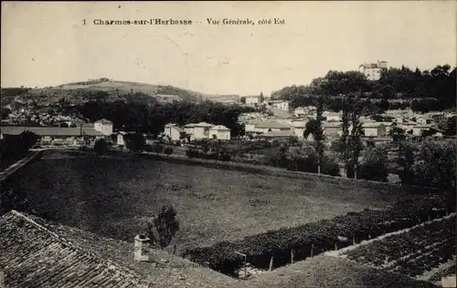 Ak Charmes sur l'Herbasse Drome, Vue Generale