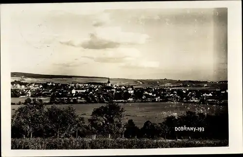 Ak Dobřany Dobrzan Wiesengrund Region Pilsen, Panorama