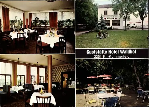 Ak Kummerfeld in Schleswig Holstein, Gaststätte Hotel Waldhof von Kristian Böhnke