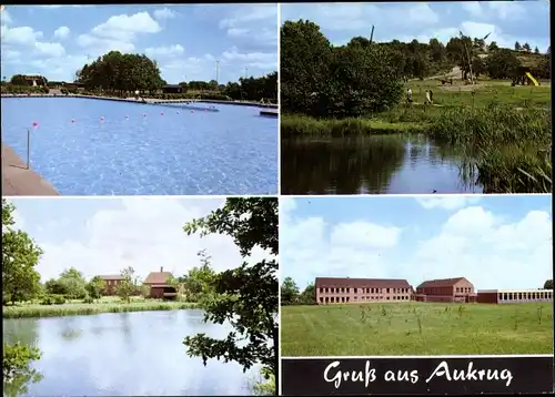 Ak Aukrug in Schleswig Holstein, Schwimmbad, Partie am See