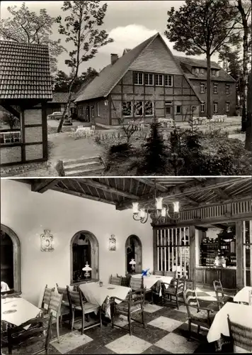 Ak Telgte in Westfalen, Hotel Pension Waldhütte, Innenansicht