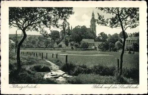 Ak Königsbrück in der Oberlausitz, Blick auf die Stadtkirche