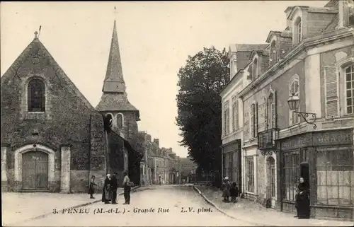 Ak Féneu Maine et Loire, Grande Rue