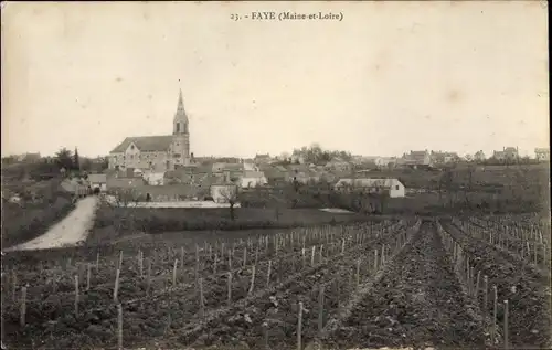 Ak Faye Maine et Loire, Blick auf den Ort