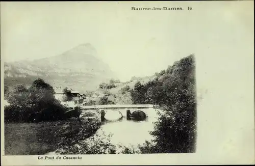 Ak Baume les Dames Doubs, Le Pont du Cusancin