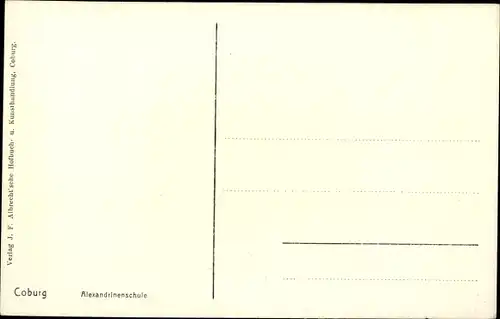 Ak Coburg in Oberfranken, Alexandrinenschule