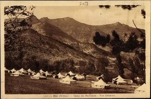 Ak Die Drome, Camp du Martouret, Vue Generale