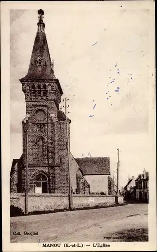 Ak Manou Eure et Loir, L'Eglise