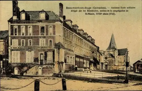 Ak Beaumont en Auge Calvados, Ancienne Ecole militaire dirigee par les Benedictians
