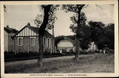 Ak Bernieres sur Mer Calvados, Route de Courseulles