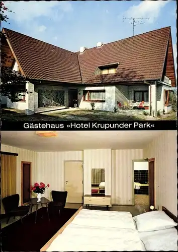 Ak Rellingen in Holstein, Gästehaus Hotel Krupunder Park, Außenansicht