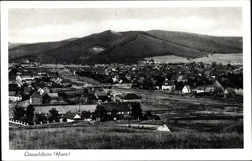 Ak Langelsheim Harz, Totalansicht der Ortschaft