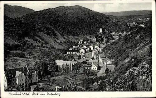 Ak Heimbach in der Eifel, Ort vom Stufenberg gesehen