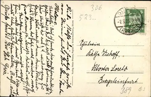 Ak Düren im Rheinland, Cölnplatz, Springbrunnen, Wasserturm