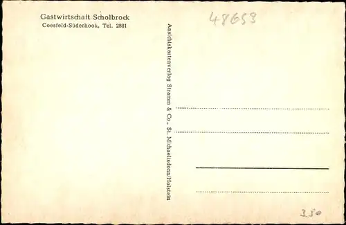 Ak Coesfeld-Süderhook im Münsterland, Gasthof Scholbrock