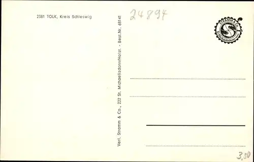 Ak Tolk in Schleswig, Bahnhofshotel, Geschäft, Ortsansichten