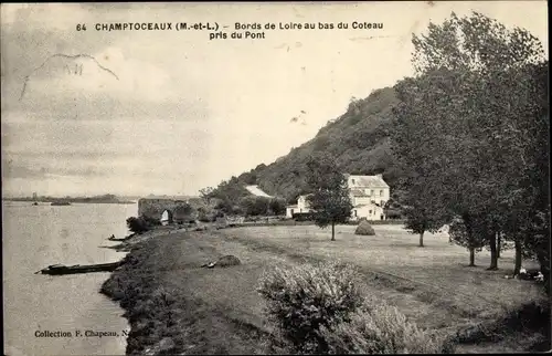 Ak Champtoceaux Maine-et-Loire, Bords de Loire au bas du Coteau pris du Pont