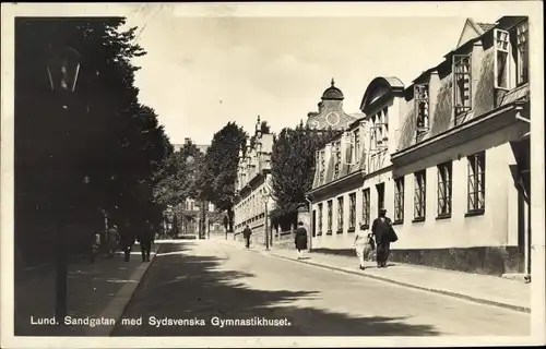 Ak Lund Schweden, Sandgatan med Sydsvenska Gymnastikhuset