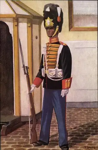 Künstler Ak Smits, F., Garderegiment Grenadiers, Ceremoniele tenue Grenadier