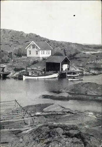 Ak Flekkerøy Norwegen, Blick auf den Ort