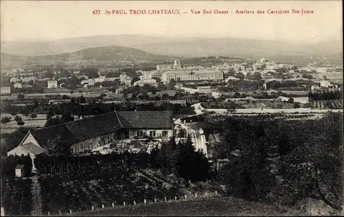 Ak Saint Paul Trois Châteaux Drome, Vue Sud Ouest