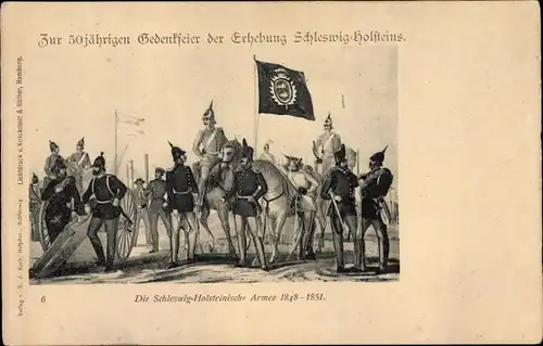 Künstler Ak Schleswig-Holsteinische Armee 1848 bis 1851