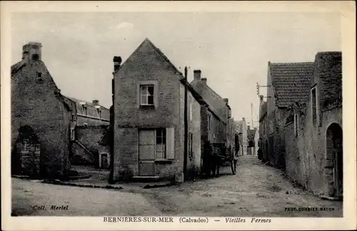 Ak Bernieres sur Mer Calvados, Vieilles Fermes