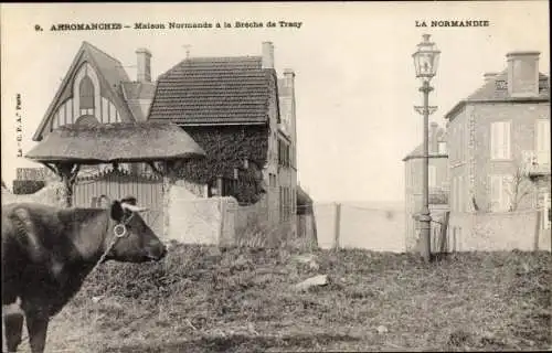 Ak Arromanches Calvados, Maison Normande a la Breche de Tracy