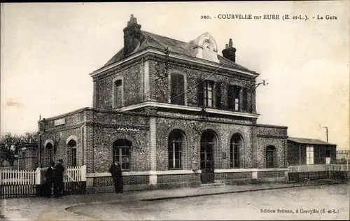 Ak Courville Eure et Loir, La Gare