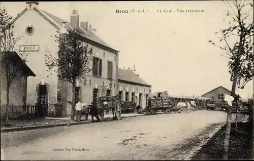 Ak Brou Eure et Loir, La Gare