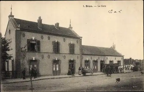Ak Brou Eure et Loir, La Gare